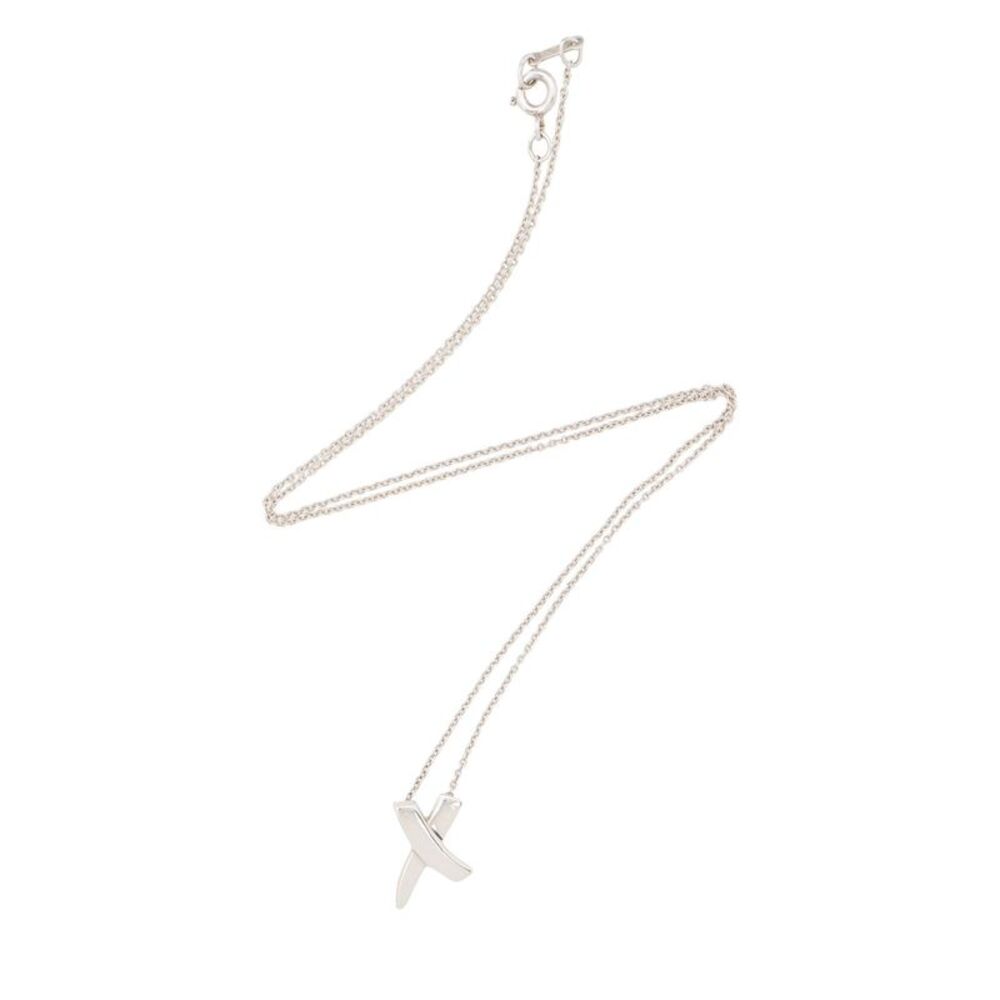 Tiffany & Co. Paloma Picasso Sterling Silver Graffiti X Necklace